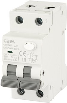 

Дифференциальный автомат GEYA GYR9N 1P+N 20A C 6кА 30 мА AC GYR9NMC2030MA