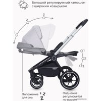 Универсальная коляска Rant MOWbaby Zoom PU (2 в 1, silver beige)