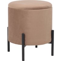 Пуфик AksHome Boot (серо-бежевый велюр MY 180G-13/черный)
