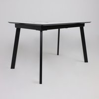 Кухонный стол Алвест AV 1209 120-160х80 (мрамор белый/черный)