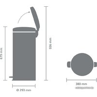 Мусорное ведро Brabantia Pedal Bin NewIcon 30 л (минерально-горчичный)