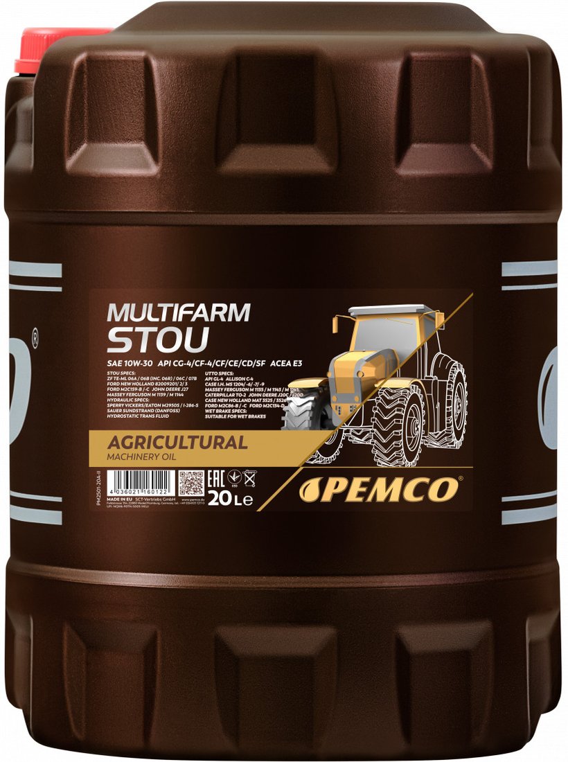 

Моторное масло Pemco Multifarm STOU SF CD CE CF CF-4 CG-4 GL-4 10W-30 20л