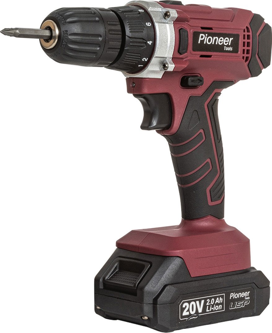 

Дрель-шуруповерт Pioneer Tools CD-M2011C-USP (с 1-м АКБ, кейс, оснастка)