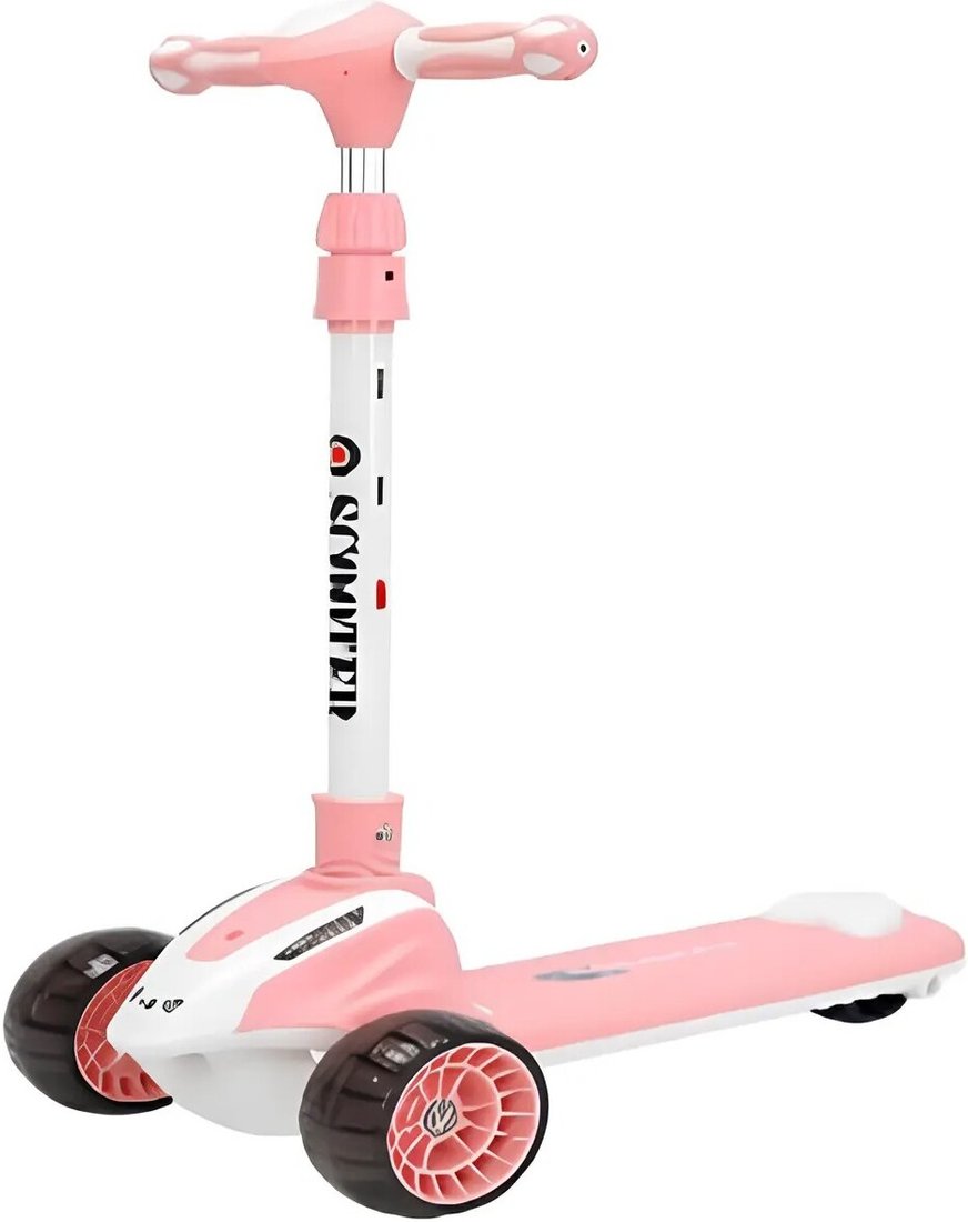 

Трехколесный самокат YAYALE 1077-018 (розовый/белый)