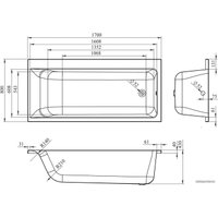 Ванна Lavinia Boho Catani 170х80 371217PR