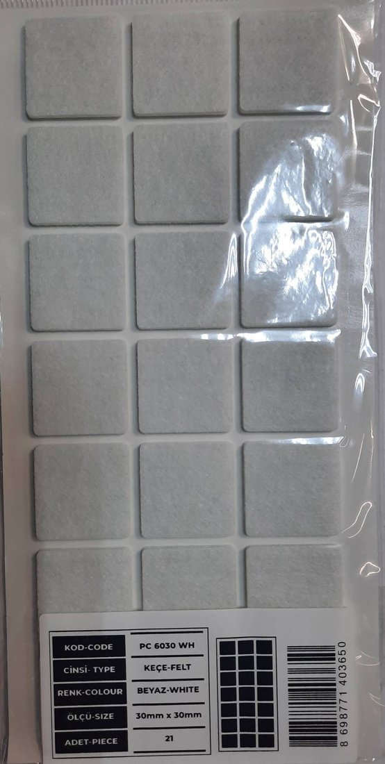 

Подпятник Pacific фетровый 35x35 (белый)