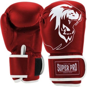 Боевые перчатки Super Pro Combat Gear Warrior SPBG110-40100 8 oz (красный)