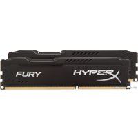 Оперативная память HyperX Fury Black 2x4GB KIT DDR3 PC3-12800 HX316C10FBK2/8