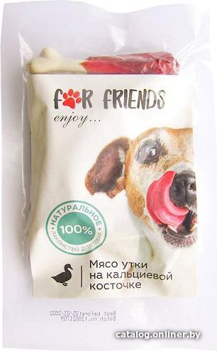 Лакомство для собак For Friends Мясо утки на кальциевой косточке 50 г