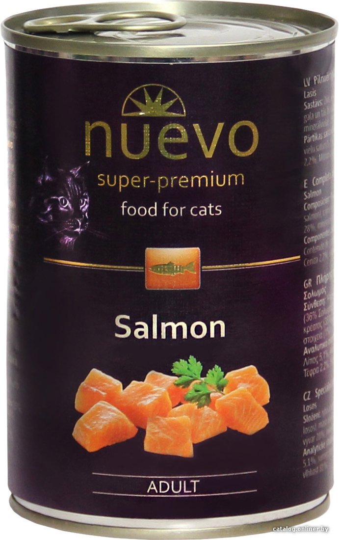 Консервированный корм для кошек Nuevo Cat Adult Salmon (Лосось) 0.4 кг