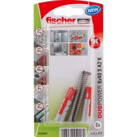 Дюбель-гвоздь Fischer DuoPower 8 x 40 S A2 K NV 535487 (2 шт)