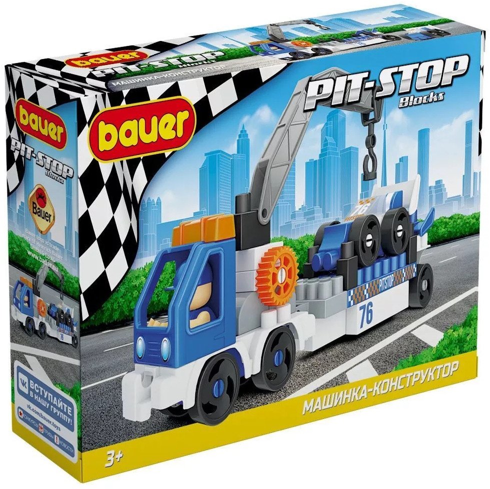 

Конструктор Bauer Pit Stop с эвакуатором и гоночной машиной 818