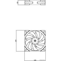 Вентилятор для корпуса Thermalright TL-C12PRO-W