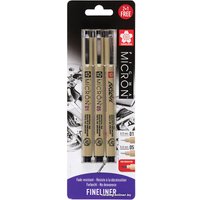 Набор капиллярных ручек Sakura Pigma Micron BLXSDK3AS 3 шт (черный)