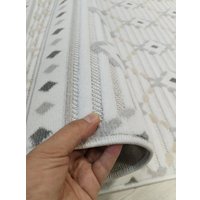 Ковер для жилой комнаты Radjab Carpet Сканди Сизаль Прямоугольник 10706A 12257RK (1.6x3, Grii/Krem)