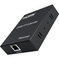 Удлинитель по витой паре USBTOP HDMI по витой паре RJ45 (LAN) до 200 метров, активный, FullHD 1080p, комплект 1 TX + 7 RX + коммутатор RJ45 (черный)