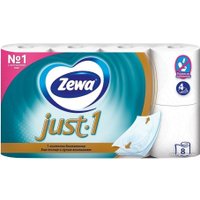 Туалетная бумага Zewa Just 1 4 слоя (8 рулонов)