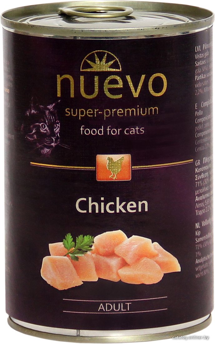 Консервированный корм для кошек Nuevo Cat Adult Chicken 0.4 кг