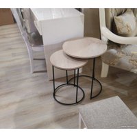 Журнальный столик Sheffilton SHT-CT7 (дуб беленый/черный муар)