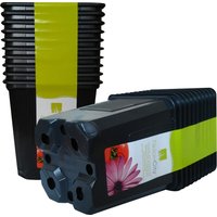 Горшок ГазонCity Квадратный 9x8 см (черный, 10 шт)