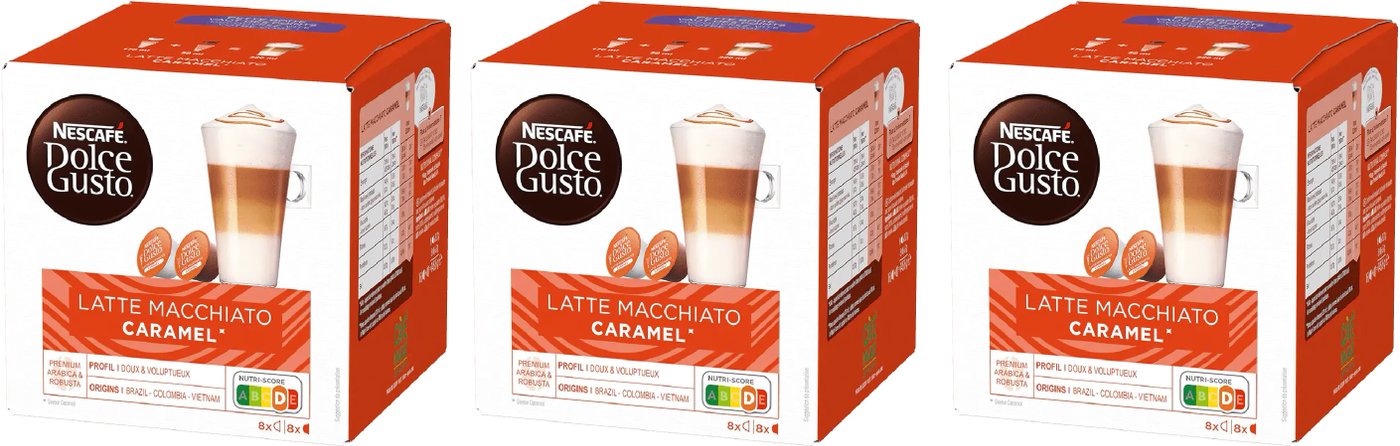 

Кофе в капсулах Nescafe Dolce Gusto Latte Macchiato Caramel капсульный 3x16 шт (24 порции)