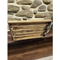 Поднос Florbox Деревянный декоративный с ручками 42x26x3 см (обжиг)