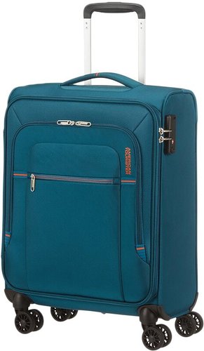 Чемодан-спиннер American Tourister Crosstrack Navy/Orange 55 см (4 колеса)