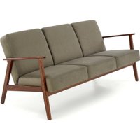 Диван Halmar Milano 3S tap. Castel 39 (оливковый/орех)