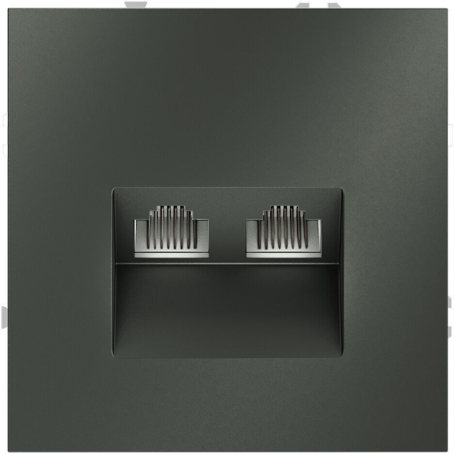 Розетка компьютерная Voltum S70 VLS060206 (титан)