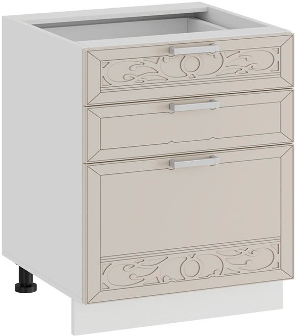 

Шкаф напольный Трия Долорес 1Н5Я3 (белый/крем)