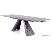 Кухонный стол Signal Salvadore Ceramic 160/240x90 (серый мрамор/черный матовый)