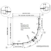 Душевой уголок Cezares Retro-A-R-2-100-Scorrevole-CP-G