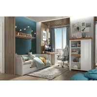 Шкаф распашной Anrex Taurus 1D4N (белый/дуб вотан)