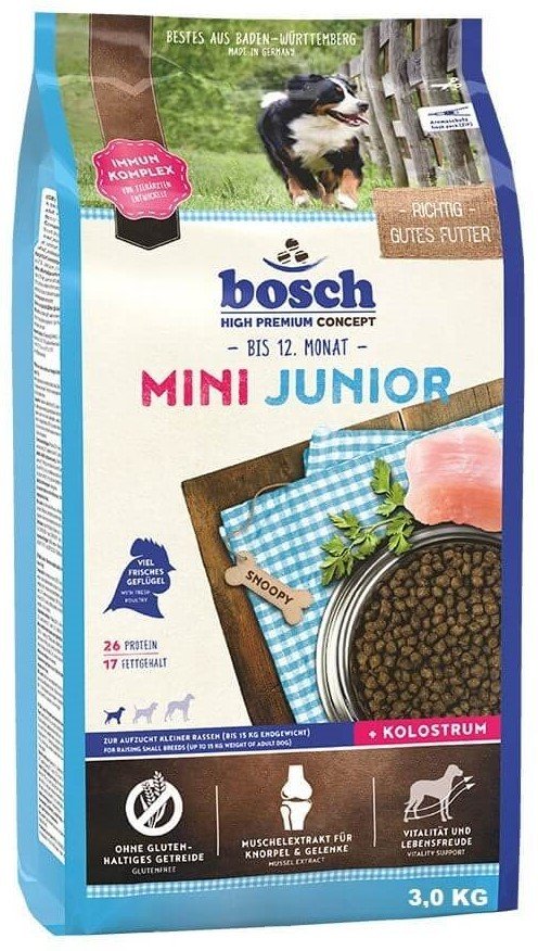 

Сухой корм для собак Bosch Mini Junior 3 кг (Мини Юниор)