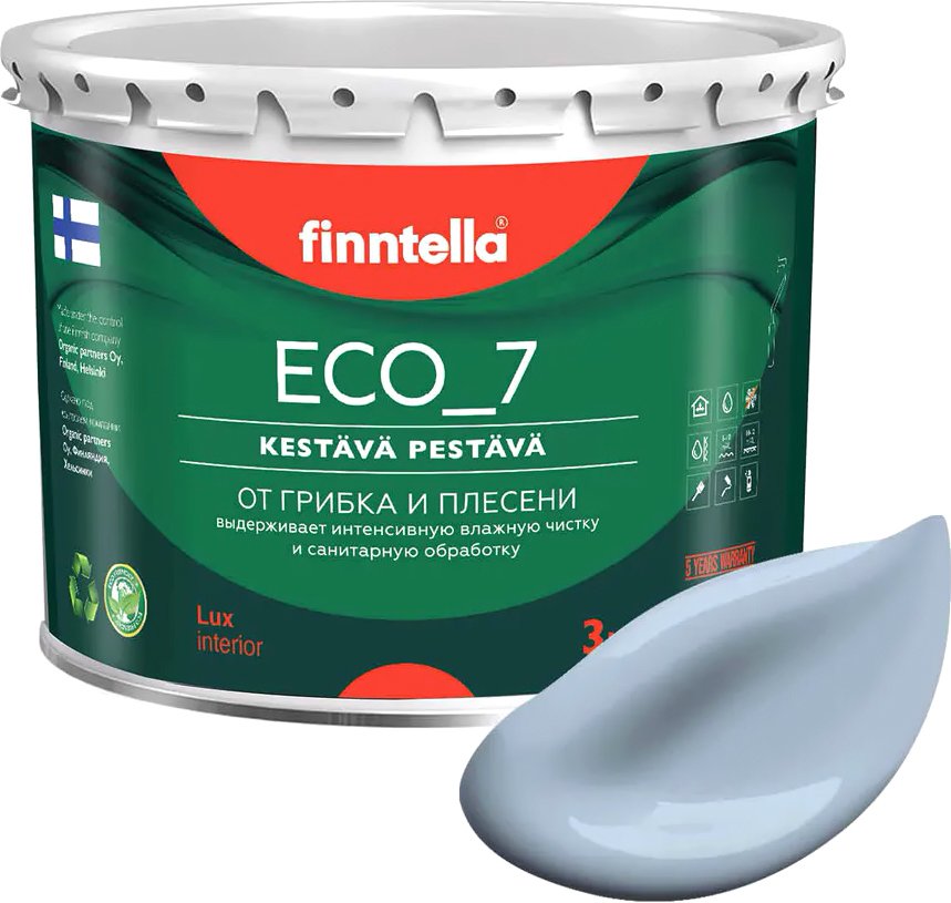 

Краска Finntella Eco 7 Niagara F-09-2-3-FL006 2.7 л (серо-голубой)