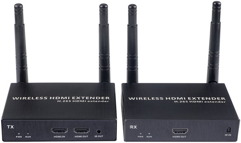 

Удлинитель USBTOP HDMI по Wi-Fi до 200 метров, активный, FullHD 1080p, (комплект, черный)