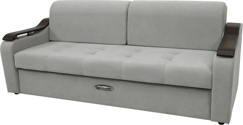 

Диван Сириус Лидер-4 НПБ 225x110 (Eva 08 велюр светло-серый)