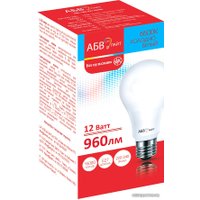 Светодиодная лампочка АБВ LED лайт A60 E27 12 Вт 6500К