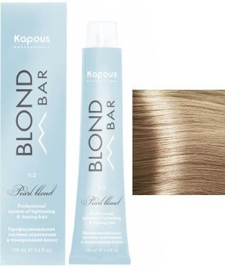 

Крем-краска для волос Kapous Professional Blond Bar с экстрактом жемчуга BB 036 медовая роса