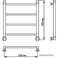 Полотенцесушитель Luxon J 80x50 (нижнее подключение)