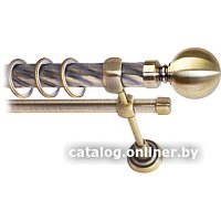 Карниз для штор Lm Decor Шар большой 059 2р витой 25/16мм (антик, 2м)