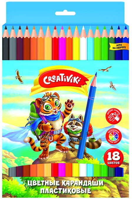 

Набор цветных карандашей Creativiki ЦКП18КР (18 цветов)