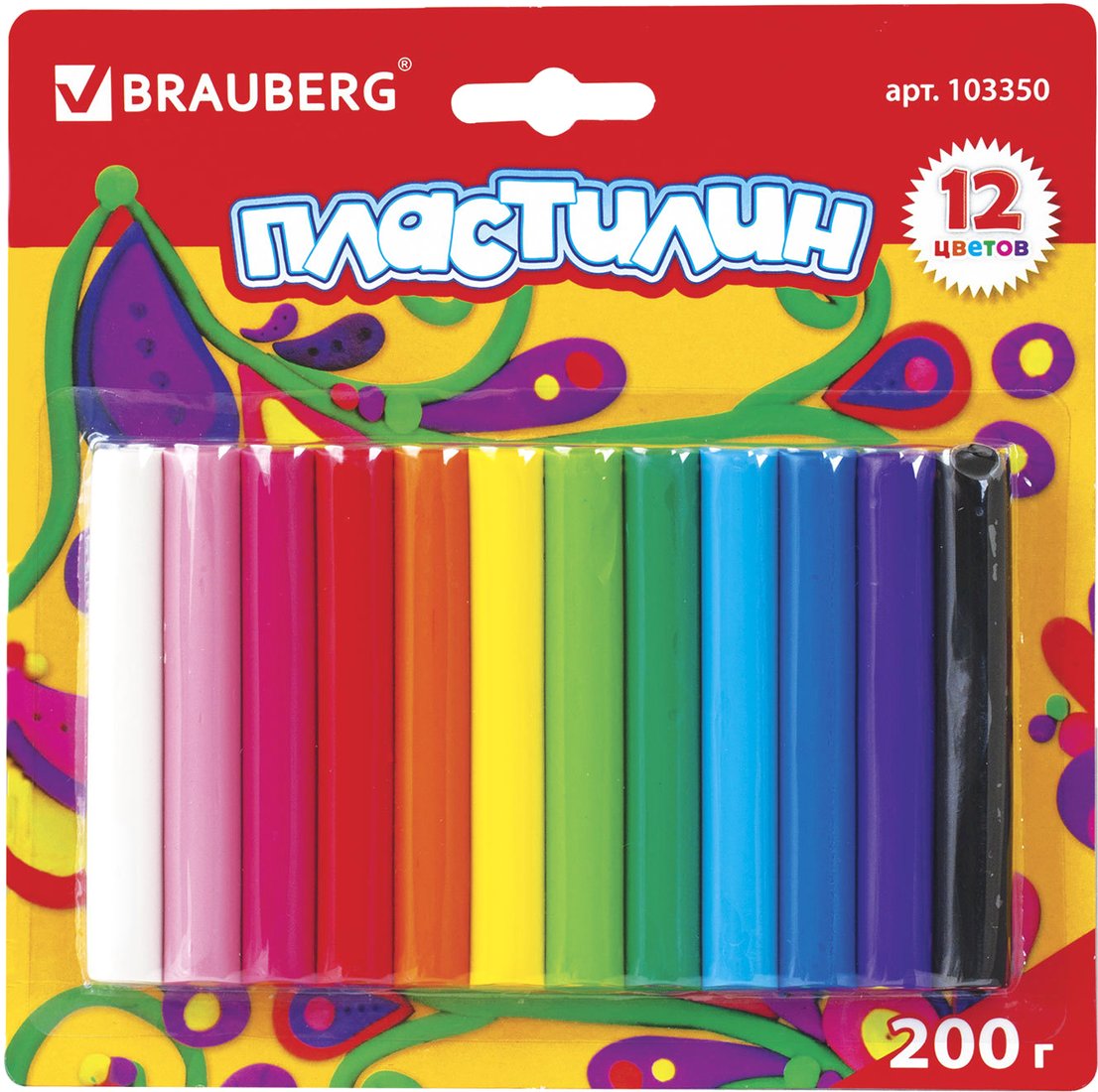 

Пластилин BRAUBERG Классический 103350 (12 цветов)