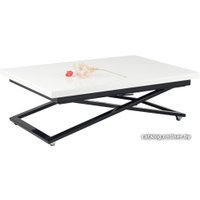 Стол-трансформер Levmar Compact (белый глянец/черные опоры)