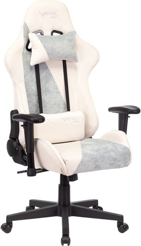 Игровое (геймерское) кресло Zombie VIKING X Fabric (белый/серо-голубой)