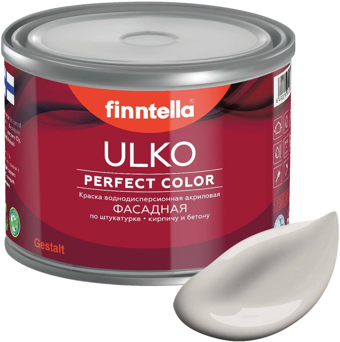 

Краска Finntella Ulko Vuoret F-05-1-9-FL076 9 л (серый)