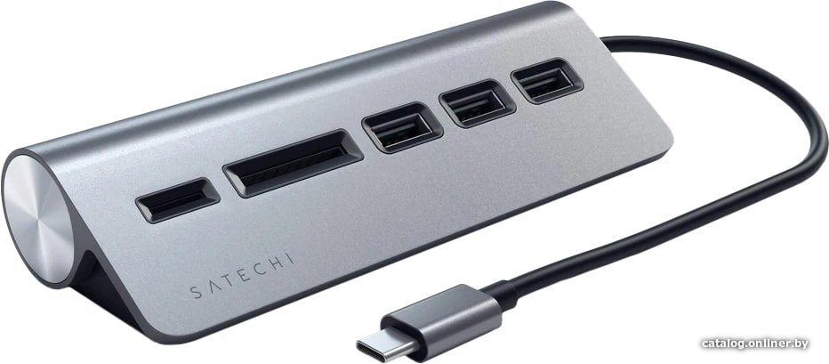 USB-хаб Satechi USB-C Combo Hub ST-TCHCRM (серый космос)