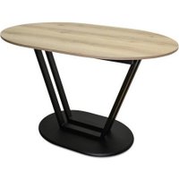 Кухонный стол Древпром Гарден М158 ДП1-03-14 120-150x80 (делано/черный матовый) в Могилеве