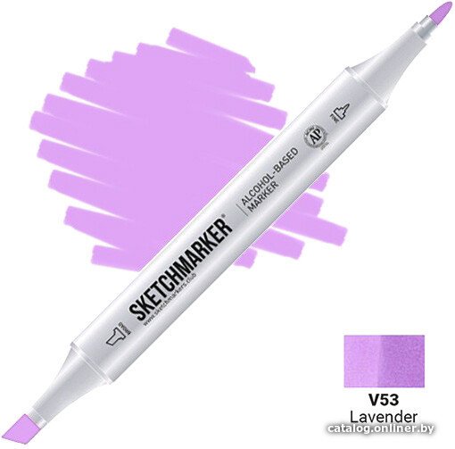 Маркер художественный Sketchmarker Двусторонний V53 SM-V53 (лавандовый)