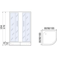 Душевой уголок River Don 80/24 МТ
